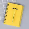 Cuaderno de Espiral Bloc de Notas Simple Notas Adhesivas Estudiante con Bolígrafo Cuaderno Portátil Cuaderno de Hojas Sueltas
