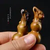 Calabaza Tallada en Madera de Azufaifo Golpeada por un Rayo Colgante Adorno para Collar DIY Calabaza Multihijo Multibendición Llavero Encanto para Bolso