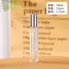 Botella de Perfume de Vidrio Transparente de 10 ml con Tapa, Botella Portátil de Hidratación para Viaje, Botella con Atomizador de Niebla Fina, Botella Dispensadora de Muestras