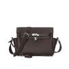 Bolsa Mensageiro Kelly de Couro de Vaca de Primeira Camada Togo Preta Nova Bolsa Transversal de Ombro de Alto Nível para Deslocamento Feminina