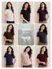 Camiseta Manga Curta Tencel Ombro Normal Amiga da Pele Sensação Refrescante Primavera/Verão 2026 Respirável Camiseta Básica Emagrecedora Macia Camiseta de Lã