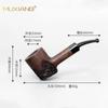 Pipa de Ébano Woody Pipa de Madera Maciza Juego para Fumar Pipa Filtro de 9 mm Boquilla para Cigarrillo Mango Recto Estilo Martillo Pipa de Madera Venta al Mayoreo