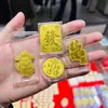 Pegatinas para Teléfono Móvil con Oro 999, Pegatinas de la Fortuna Temáticas de Princesas, Láminas de Oro para la Riqueza, Imanes de Refrigerador de Cofre del Tesoro, Artículos Físicos para Clientes