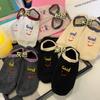 Calcetines para Mujer Principios de Primavera Nuevos Bordados Carita Sonriente Letras No se Caen Calcetines de Barco Moda Coreana Lindo Color Caramelo Calcetines Invisibles