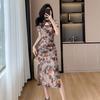 República Femenina de China Nicho Vestido Cheongsam Mejorado Transfronterizo de Verano para Mujer Nuevo Elegante Vestido Slim