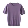 Suéter de Punto de Cachemira para Mujer, Básico de Otoño Temprano, Cuello Redondo, Color Sólido, Mangas Abullonadas, Corte Holgado, Adelgazante, para Viajar