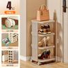 Zapatero Simple Multicapa para Entrada de Casa Modelo Nuevo 2025 Interior Elegante Entrada Pasillo Pequeño Estrecho Zapatero con Ruedas