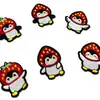 Nuevos Parches Bordados de Pingüino Fresa Lindos Autoadhesivos, Accesorios de Bordado por Computadora, Suministro Directo de Fábrica, En Stock