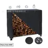 Venta Caliente de Amazon Cubierta de Lluvia para Leña 600D Cubierta Impermeable a Prueba de Viento para Leñera Cubierta para Estante de Leña