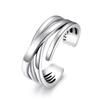 Anillo de Estrella de Seis Puntas Vintage para Hombre y Mujer Estilo Frío Ins Anillo Abierto para el Dedo Índice Anillo de Línea de Moda Juego de Tres Piezas