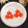 Pendientes de estilo pastoral de alta gama, ligeros, de lujo, con diseño de flores huecas y perlas, con gancho para la oreja, de estilo europeo y americano, frescos y dulces, para mujer.