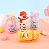 Perro Blanco Pequeño de Dibujos Animados Taza Térmica Rebotante Color Macarrón Lindo Taza de Agua para Estudiantes Portátil Cruzada Taza con Popote para Niños