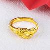 Anillo de oro y arena de Vietnam para mujer, explosiones en vivo, joyería de color dorado y latón chapado en oro, puesto de feria, mercado nocturno, suministro al por mayor