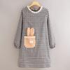Delantal de cocina de manga larga, moderno, antiincrustante, transpirable, resistente a la suciedad, para uso doméstico y catering, ropa de trabajo especial para mujer.