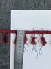Renda de franja de fio de algodão cor sólida de lado único para vassoura, 4,5 cm, puro algodão, acessório decorativo para cortina, almofada