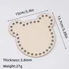 Lascas de Madeira Cortadas a Laser com Furos, Placa de Madeira, Tiras de Tecido, Cesta, Base de Madeira, Base de Madeira Crochê à Mão, Placa de Tecelagem DIY