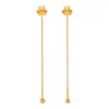 Estilo Ins Coreano Diseño de Nicho Pendientes de Corona de Margarita con Láser en Forma de Corazón Moda para Mujer Pendientes Elegantes de Acero de Titanio