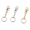 Cadena creativa de cuatro eslabones con forma de perro, cierre de mosquetón, llavero de doble anilla, cadena de conexión para muñeca de bricolaje, accesorio para joyería