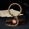 Pulsera Original Tejida a Mano con Nudo Vajra Thangka Ocho Deidades Guardianas Pulsera de Tara Verde Sala de Transmisión en Vivo