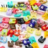Bolso de Mano Colorido Pintura Acrílica Bolsa de Basura a Través del Agujero Joyería DIY Accesorios con Cuentas Cadena para Teléfono Móvil Llavero