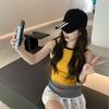 Gorra de Béisbol Rayada con Sentido de Diseño de Nicho, Casual para Niños, Combinable con Todo, Cara Descubierta, Gorra Pequeña, Sencilla para Hombres, Sombrero de Pareja