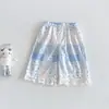 Chal de Patchwork de Moda para Niñas 2026 Nuevo Verano Bebé Estilo Coreano Camiseta con Lazo y Mangas Volantes Top Moderno para Niños