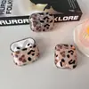 Funda de Auriculares con Estampado de Leopardo y Diseño de Concha de Moda Estuche Protector para Auriculares Bluetooth Airpodspro5 Airpods de 4ª Generación Airpods3