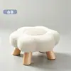 Taburete floral para uso doméstico, taburete bajo de moda para sala de estar, mesa de centro, sofá, banco pequeño lindo para niños, taburete para cambiarse los zapatos para la entrada del dormitorio