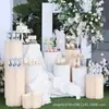 Nueva Decoración de Boda Mesa de Postres Cilindro Plegable Fiesta de Cumpleaños Arreglo para Exhibición en Ventana
