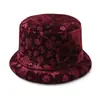 Sombreros para mujeres de mediana edad y ancianas, sombrero cálido de invierno para mamá, grueso con terciopelo, sombrero tipo cubo para personas mayores, abuela, sombrero de lana tejido para señora mayor