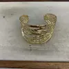 Pulseira de Abertura de Linha Transfronteiriça de Nicho Estilo Frio Personalidade Exagerada Pulseira Moda Luxo Leve Senso de Alto Padrão Joia de Mão Atacado