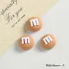 Color té de leche Mika oso de café resina accesorios pequeños hechos a mano DIY agujero de refrigerador hebilla de zapato accesorios para el cabello