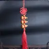 Atacado do Fabricante Pingente de Cabacinha Cinco Bênçãos Nó Chinês Artesanato em Madeira Presentes Criativos Pingente de Carro de Cabacinha Fu Lu