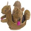 Tenglong Crafts, Cestos de Esquilo de Animal Tecidos, Cestos de Armazenamento de Artesanato Tecidos à Mão, Cestos de Rattan Sintético, Fofos