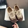 Zapatillas de entrenamiento alemanas de color block retro para mujer, nueva colección otoño 2026, cómodos zapatos planos casuales, planos versátiles de punta redonda con cordones