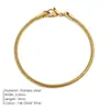 Pulsera de cadena de serpiente redonda simple japonesa y coreana acero inoxidable chapado en oro cuerda para la mano joyería de moda para hombres y mujeres pulsera fina venta al por mayor