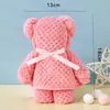 Toalla de Oso de Terciopelo Coral a Cuadros de Piña Toalla Creativa Toalla de Recuerdo de Compromiso Caja de Regalo Toalla para Casillero