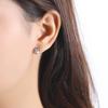 Pendientes de trébol de plata de ley S925 Damila estilo coreano clásico elegante pendientes estilo Chanel para mujer fábrica en stock venta al por mayor