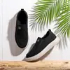 Zapatos de lona para hombre, sencillos y casuales, ligeros, transpirables, no acaloran, con suela gruesa, resistentes al desgaste, slip-on para caminar, para hombres de mediana edad y mayores