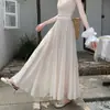 Falda de Algodón y Lino para Mujer, Nuevo Estilo Primavera, Falda Larga Texturizada, Falda Estilo Retro, Falda Larga hasta el Suelo, Falda de Vuelo