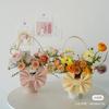 Caja de Flores Portátil para el Día del Maestro, Caja Transparente de PVC para Arreglo de Flores de Rosa, Bolsa de Tote para Ramo de Flores Frescas, Caja de Regalo para Empaque de Flores