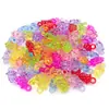Color Mezclado Aleatorio Acrílico Transparente Caracola Corazón Estrella de Cinco Puntas Colgante DIY Pulsera Collar Llave Joyería Accesorios