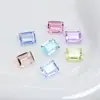 Dongzhou Crystal 6x8 Transparente Pequeños Cristales de Azúcar Hielo para Uñas Pedrería Cristal Artificial Hielo Transparente Sin Chapar Fondo de Punta Pedrería para Decoración de Uñas