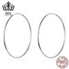 Europa e os Estados Unidos brincos populares brincos grande círculo moda simples banhado a platina prata esterlina S925 brincos de comércio exterior fornecimento spot
