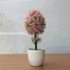 Vaso de Flores Artificiais Plantas Verdes em Vasos Mini Plantas de Simulação Pequenas Plantas Verdes em Vasos Exibição Sala de Estar Interior Decoração Bonsai Ornamentos de Flores