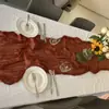Nueva Bandera de Mesa de Queso Tela Plegada Estilo Bohemio Mesa de Postres Mantel Azul Fiesta de Bodas Escena de Salón
