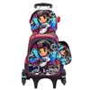Nueva Lindo Carrito Escolar para Estudiantes de Primaria Grados 3~6 Set de Tres Piezas de Dibujos Animados Mochila Escolar de Dos Ruedas Seis Ruedas para Niños Lista para la Venta