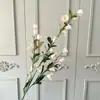 Campanillas de orquídea de tallo largo flores artificiales, campanillas de viento, flores artificiales para bodas, decoraciones de pasillo, decoraciones de mesa para el hogar, flores de campana decorativas, flores de seda