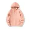 Sudadera con capucha de rizo de algodón puro de 330 g con hombros caídos y logo estampado, Adecuada para uniformes de grupo y uniformes de clase, Bordada en algodón puro, Cómoda