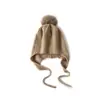 Venta al por mayor transfronteriza 100% Cachemir Protección para los oídos Bola de pelo Gorro de punto de lana de cachemir Lujo accesible Gorro de lana grueso de alta gama